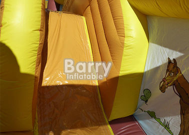 Slayt ile Çocuk Gümrükleme Western Theme House Şişme Toddler Bahçesi