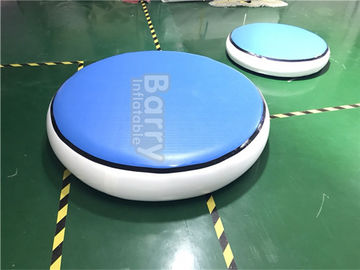 Yuvarlak Mavi Şişme Hava Parça Jimnastik Mat DWF + 1.2mm Plato Malzeme