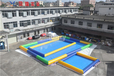 Dikdörtgen Şişme Yüzme Havuzu / Mavi Taşınabilir Blow Up Pool