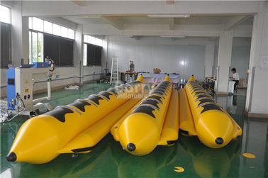 Su Parkı İçin Sarı Şişme Banana Boat PVC Tente Su Oyuncakları