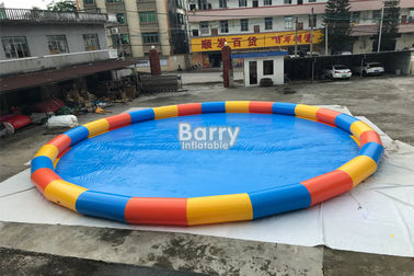 Çin Fabrika Daire 15m Çaplı Şişme Yüzme Havuzu, Su Topu Oyunu için 0.6mm PVC ile