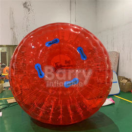 Kırmızı Açık Şişme Oyuncaklar 0.8mm PVC / TPU Dia 2.5 m 3 m Çim Şişme Zorb Topu