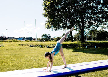 Hava geçirmez Güvenlik Koruma Şişme Hava Parça Jimnastik Zemin Atlama Mat Mor