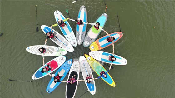 Nehir İçin Çok Kişilik Çift Katmanlı Şişme Stand Up Paddle Board