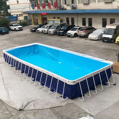 Aile Boyu Taşınabilir PVC Metal Çerçeve Yüzme Havuzu Yerden