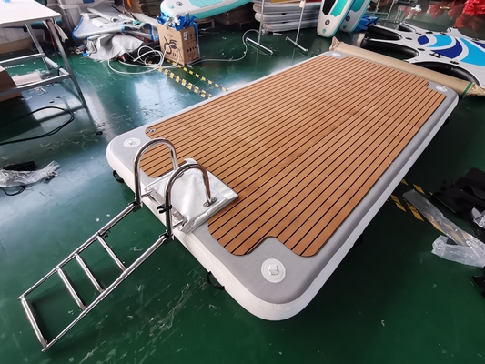 Yüzme Sup Ve Balık Tutma Şişme Portatif Dock Mat 4x2x0.2m