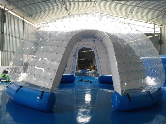 Açık Kamp Aile Etkinliği için PVC Şişme Şeffaf Dome Kabarcık Çadır