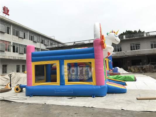 Etkinlik için Özelleştirilmiş PVC Unicorn Şişme Zıplama Bouncer Evi Sıçrama Parkı