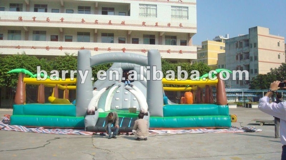 680g/cm2 Şişme Eğlence Parkı Çocuk Komik Combo Bouncer Slide