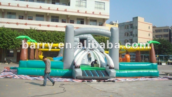 680g/cm2 Şişme Eğlence Parkı Çocuk Komik Combo Bouncer Slide