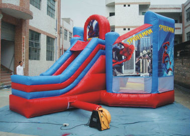 PVC Örümcek Adam Atlama Kale / Şişme Spiderman Bouncy Castle Bahçe İçin