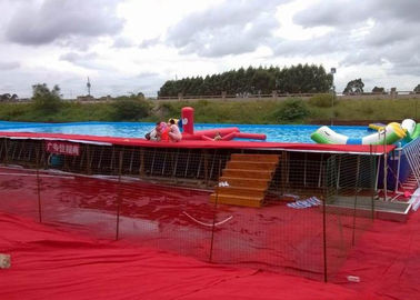 Özelleştirilmiş Taşınabilir Açık Yer Üstü Metal Çerçeve Yüzme Havuzları EN14960