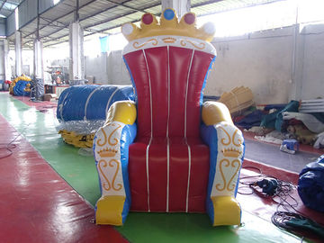 Harika Şişme Taht Dekorasyon, Kral için Hava Mühürlü PVC Şişme Taht