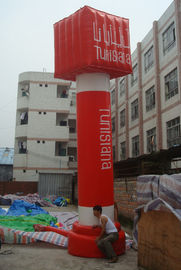 Olay için Kırmızı / Mavi Açık Kutlama PVC Şişme Reklam Sütunu
