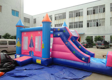 Şişme Lunapark için Çocuklar Prenses Bouncy Castle Slayt Combo