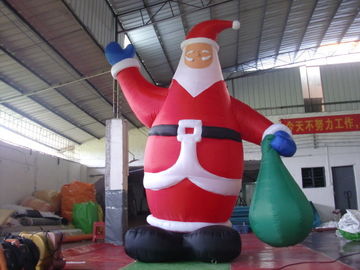 PVC Tente Şişme Reklam Ürünleri, Alışveriş Merkezi Noel Dekorasyonu İçin Şişme Noel Baba