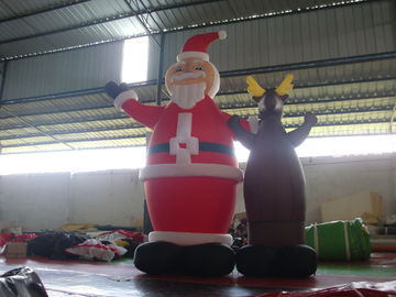 PVC Tente Şişme Reklam Ürünleri, Alışveriş Merkezi Noel Dekorasyonu İçin Şişme Noel Baba