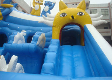 Açık Büyük Çocuk Slide ile Şişme Jumping Yaşam Dolu Kale