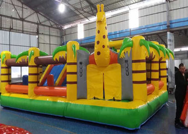 Çocuklar için Yaramaz Palm Tree PVC Tente Şişme Bouncy Castle