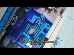 Ticari Açık Hava Oyun Alanı Oyun Parkı Atlama Evi Yetişkinler Çocuklar İçin Şişme Tema Parkı