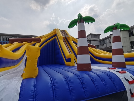 Slaytlar Ticari Bouncer Kalesi ile PVC Açık Şişme Eğlence Parkı