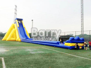 Sarı / Mavi Dev Ticari Şişme Slide / Yetişkin Şişme Slide