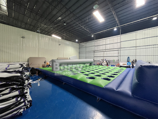 17.5m ((L) X7.4m ((W) X1.2m ((H) Pvc Tarpaulin Şişme Yatak Çılgın için şişme 5km engeller koşusu