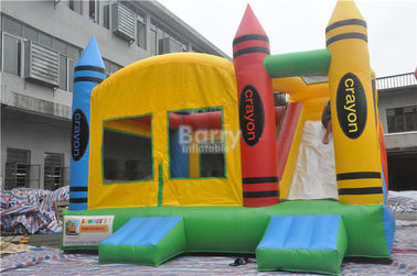 PVC Tente Şişme Combo, Slide ile 5x4x3.6m Çocuklar Şişme Bounce Evi