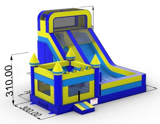 Commercial Bounce House With Slide Combo House Backyard Kids Party Inflatable Bouncer (Sürükleyici ile ticari sıçrama evi)