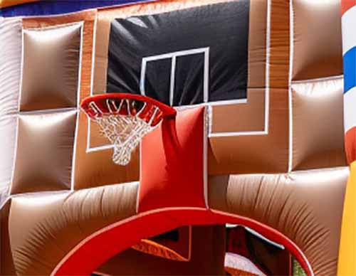 Ticari Bouncy Castle Basketbol Hoop ile Koşu Evi Spor Oyunu ile Birleştir