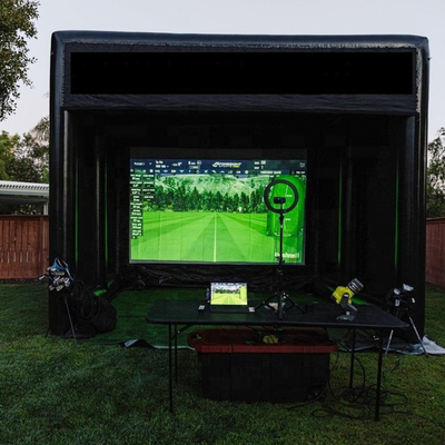 Kapalı Açık Açık Golf Eğitimi Kafes Çatısı Spor için şişme Golf Simülatörü Çadırı