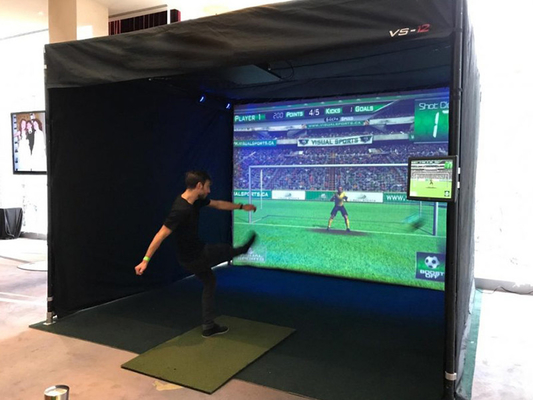 Kapalı Açık Açık Golf Eğitimi Kafes Çatısı Spor için şişme Golf Simülatörü Çadırı