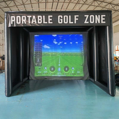 Yüksek Kaliteli Şişme Golf Çadırı Açık İçeride Şişme Golf Spor Simülatörü Odası Şişme Golf Vuruş Kafes