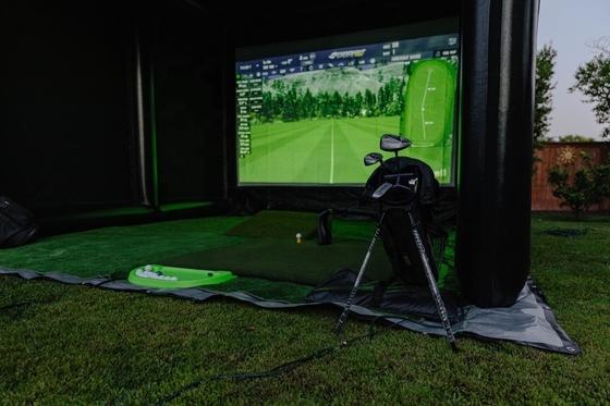 Yüksek Kaliteli Şişme Golf Çadırı Açık İçeride Şişme Golf Spor Simülatörü Odası Şişme Golf Vuruş Kafes