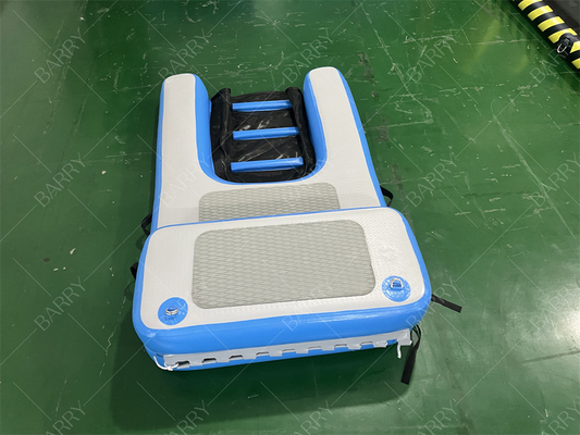 Güvenli ve istikrarlı kaymaz PVC şişme köpek su rampfloating platform pet tırmanış mat havuz göl iskelesi için