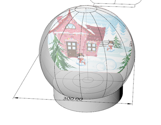 3m Gece Kulübü Dekorasyonu Noel Açık Kar Küre Çadırı Şişme Noel Baba Evi Noel Baba Mağarası Oxford Kirstmas Balon Çadırı