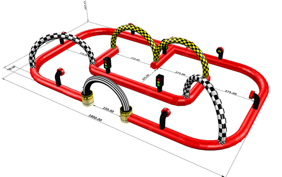 Özel Ticari Şişirme Go Kart Yarış pistı Şişirme Bumper Araba Arenası