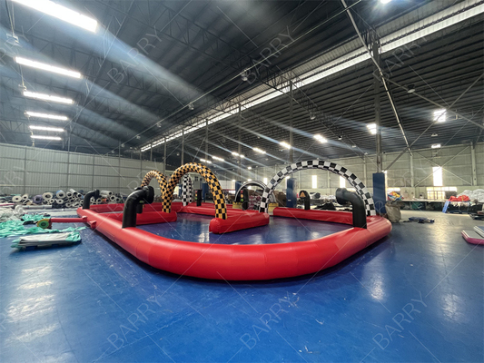 Özel Ticari Şişirme Go Kart Yarış pistı Şişirme Bumper Araba Arenası