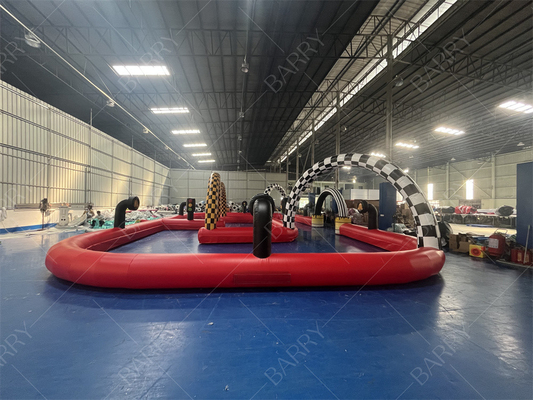 Özel Ticari Şişirme Go Kart Yarış pistı Şişirme Bumper Araba Arenası