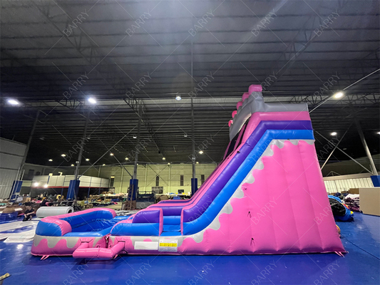 8.4x3.6x6m Özel Jumper Atlayan Çocuklar Pembe Prenses Parti İçin Şişme Su Kaydırmaları