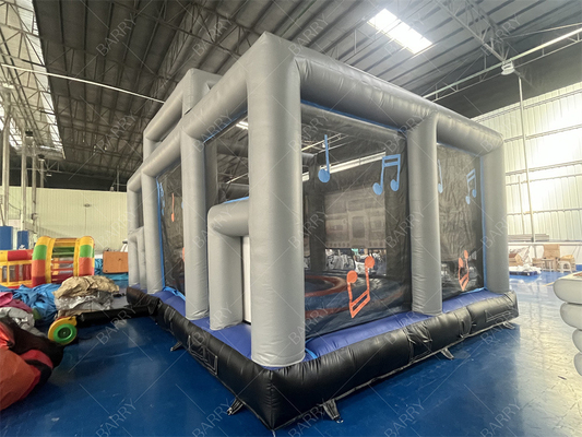 Etkileşimli Şişme Disko Dans Evi Yetişkin Boom Kutusu Atlama Bouncy Castle Retro Boombox Parti için Bouncer