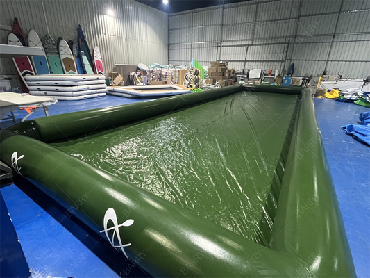 Aile Kullanımı Katlanabilir Park Su Topu Oyunu Yeşil Şişme Su Havuzu Paddle Boat için