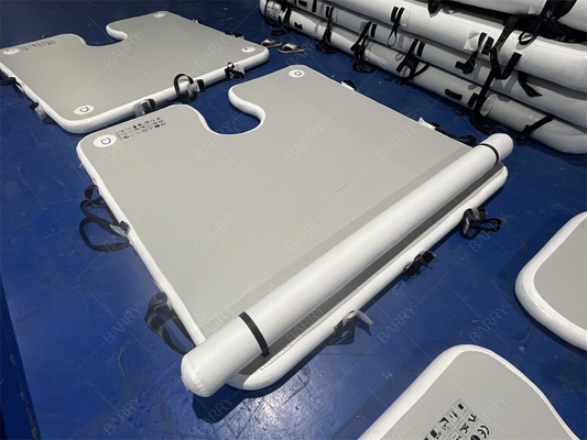 Lüks Su Sporları Oyunu 2x2x0.1m Gri Şişme Liman Platformu Tekne Durumu için İniş Yatakları