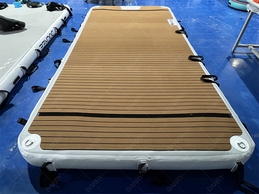 Düşük dikiş Pvc Yüzme Su Ponton Jet Ski Yat Adası için Şişme Yüzen Dock Platformu