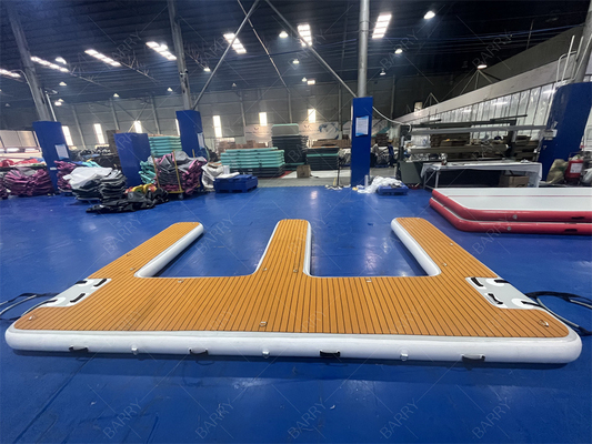 Yüksek Kaliteli Özellikle Yapılandırılmış Şişme Dock Güverte E Şekli Yüzen Platformu Hava Ponton Şişme Dock