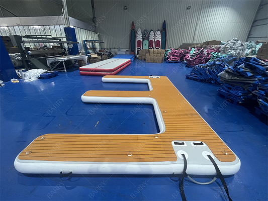 Yüksek Kaliteli Özellikle Yapılandırılmış Şişme Dock Güverte E Şekli Yüzen Platformu Hava Ponton Şişme Dock