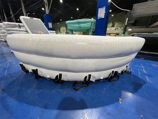 Ticari kalite PVC Su Sporları Yüklü Yüzme Yüzen Ada Beyaz Yüklü Yüzme Yüzen Salı Yacht için Kanepe