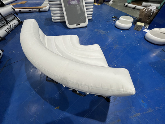 Ticari kalite PVC Su Sporları Yüklü Yüzme Yüzen Ada Beyaz Yüklü Yüzme Yüzen Salı Yacht için Kanepe