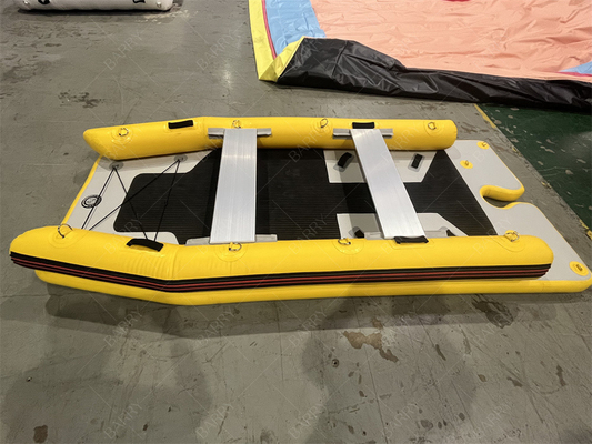 Küçük kayak şişme PVC Güçlü yelken Ce Hafif Ağırlıklı Katamaran Yelkenli Tekne Hipalon Şişme Tekne Katamaran