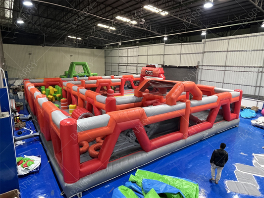 Kırmızı Trampolin Parkı Eğlence Şehri Şişme Tema Parkı Eğlence Parkı Büyük Yetişkin Şişme Atlama Evleri Çocuklar İçin Satılıyor